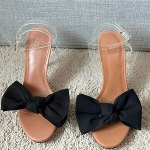 Sexy Black Bow Stilettos